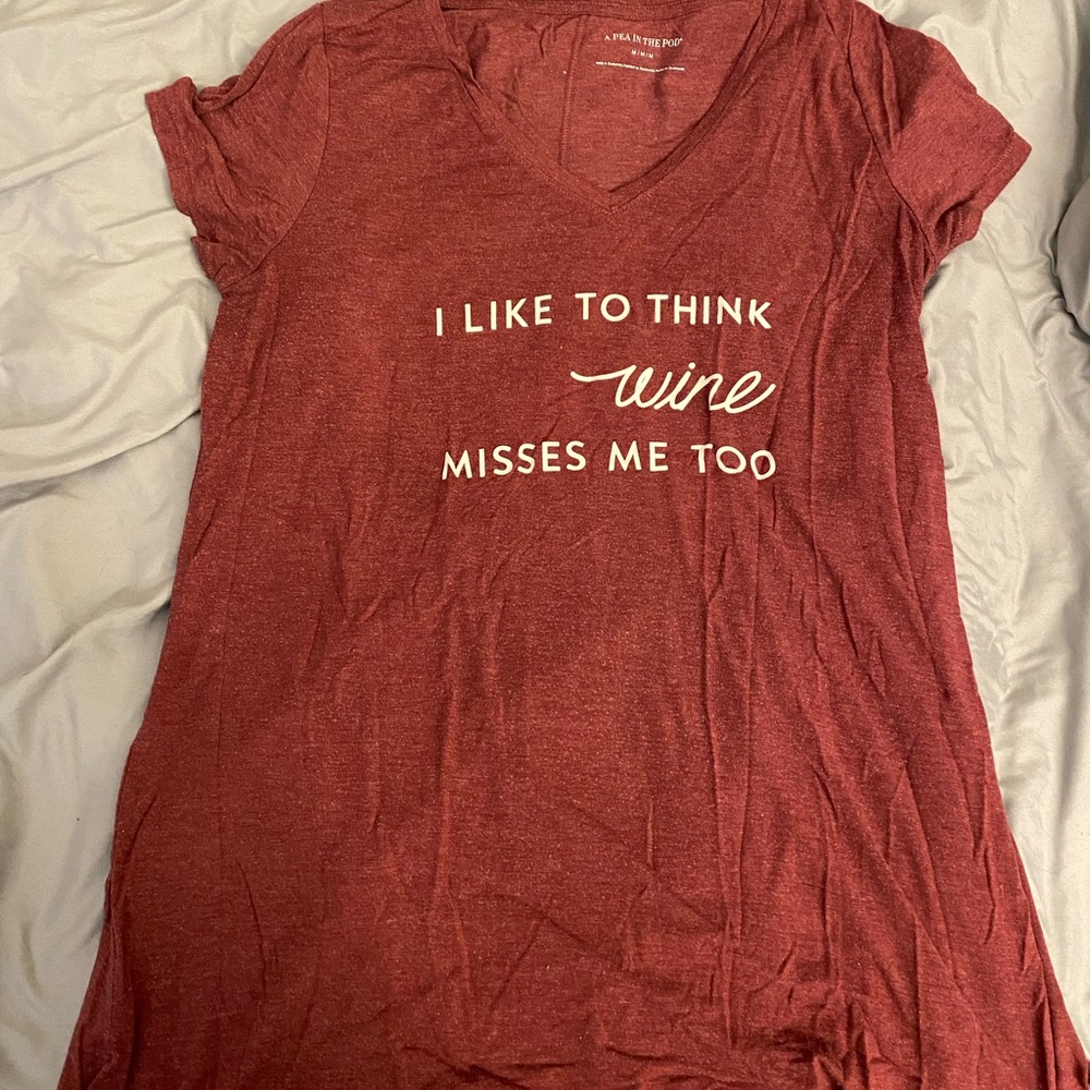 Flowy fit A Pea in the Pod Wine T-Shirt